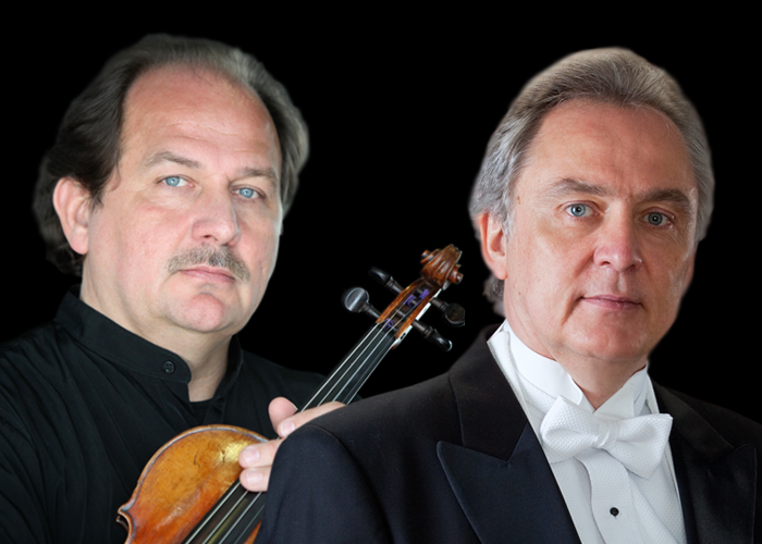 Fotografía de Kazimierz Olechowski (violín) y Josef Olechowski (piano)