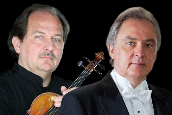 Fotografía de Kazimierz Olechowski (violín) y Josef Olechowski (piano)
